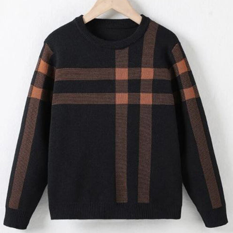 Boys Plaid Pattern Sweater