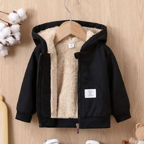 Baby Teddy Lined Hooded Jacket