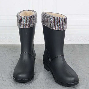 Thermal Lined Slip-On Rain Boots