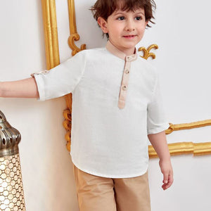 Toddler Boys Contrast Trim Shirt