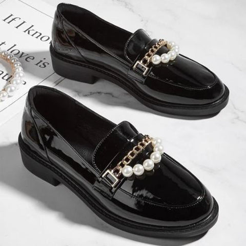 Chain & Pearl Loafers