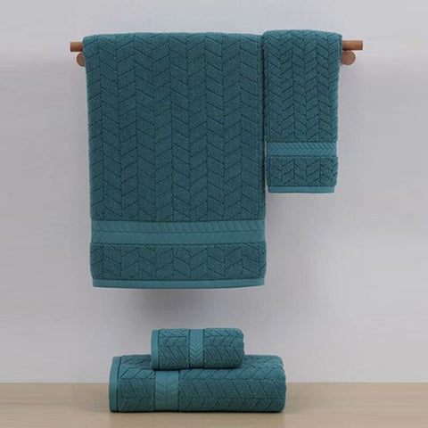 Geometric Jacquard Towel