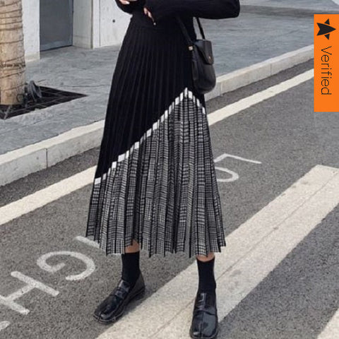 Knit Pleated Skirt