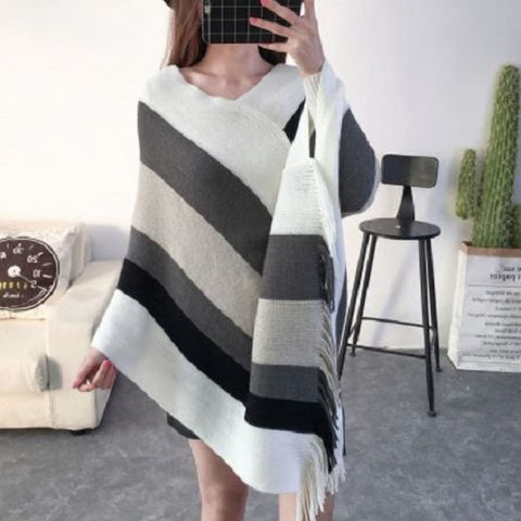 Stripe Poncho