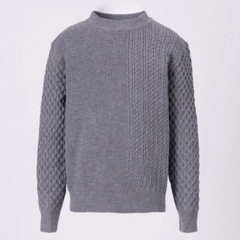 Boys Mock Neck Cable Knit Sweater