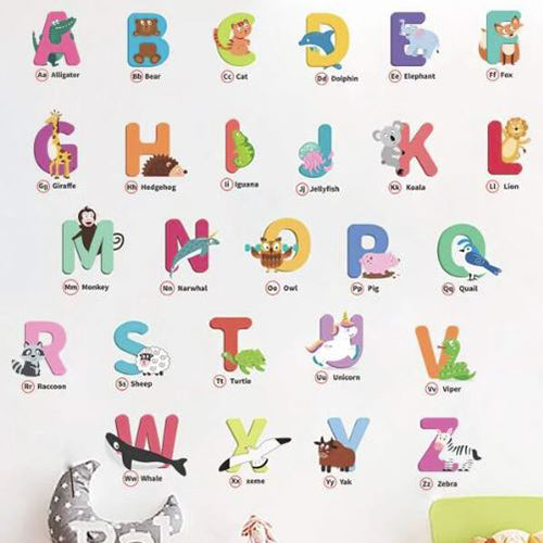 Alphabet Print Wall Sticker