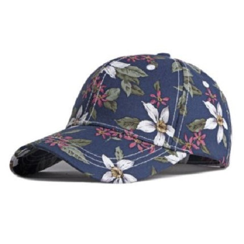 Floral Denim Cap