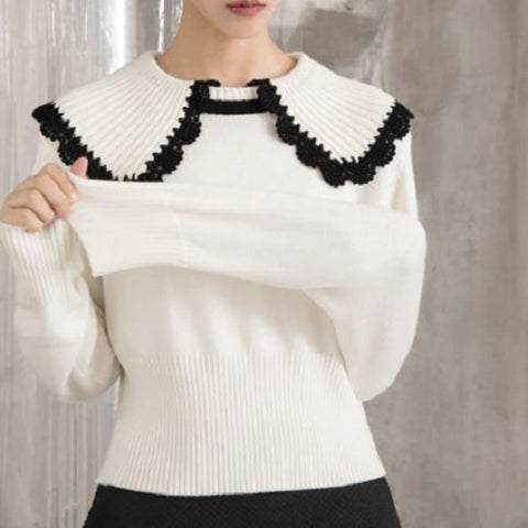 Knit Collar Top