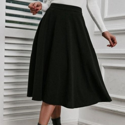High Waist Flared Skirt