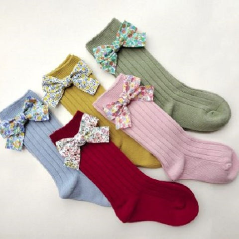 Floral Bow Socks