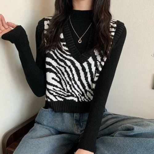 Zebra Pattern Vest