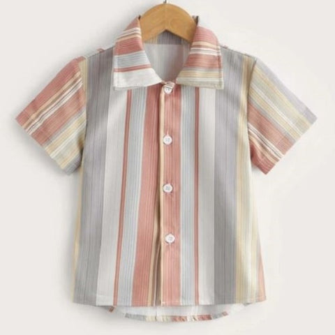 Toddler Boys Block Striped Shirt