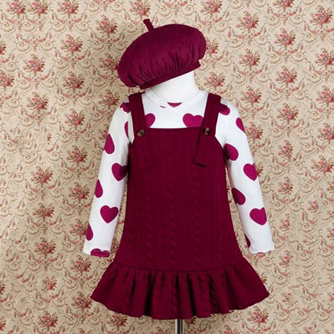 Toddler Girls Heart Print Tee & Dress