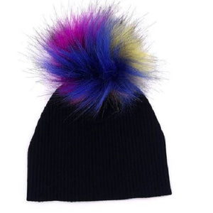 Ribbed Pom Pom Hat