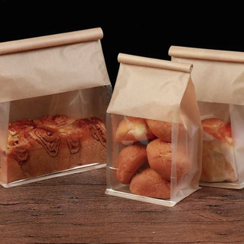 Random Color Bread Packaging Bag 10 pc