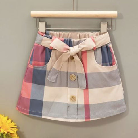 Toddler Girls Belted Skirt