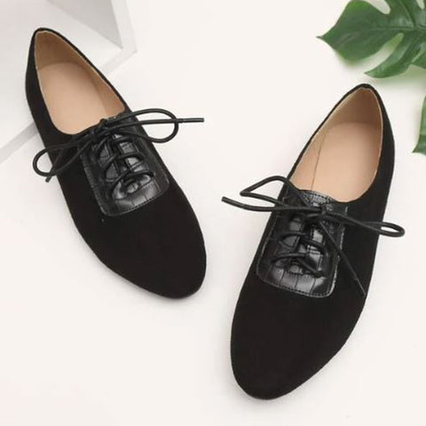 Crocodile Embossed Lace-up Oxfords