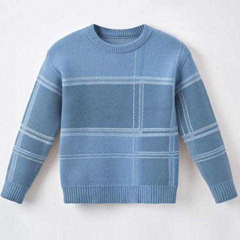 Boys Plaid Pattern Sweater