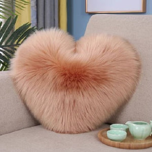 Fur Heart Pillow