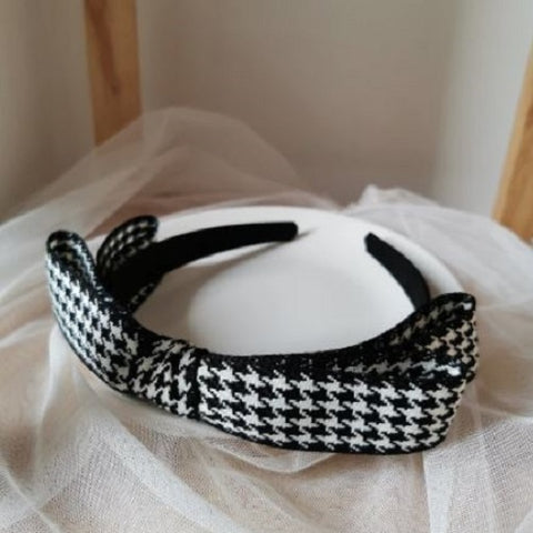 Houndstooth Bow Headband