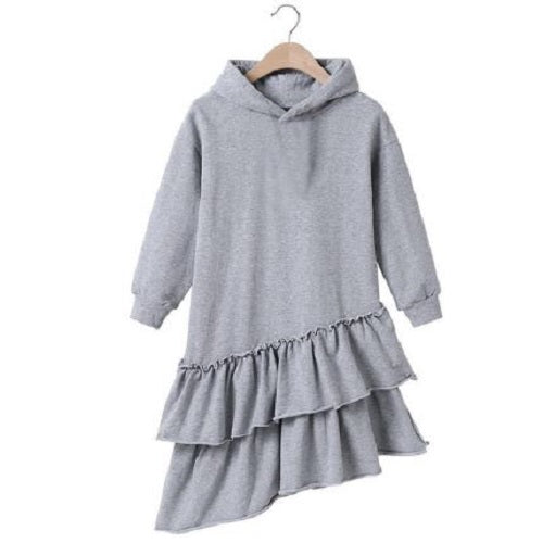 Hooded Ruffle Dress