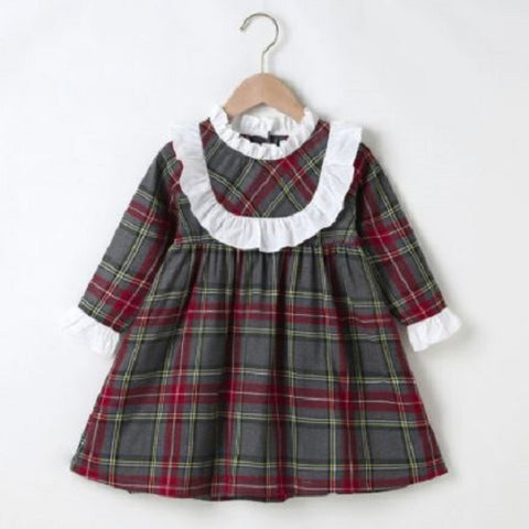 Plaid Ruffle Dress