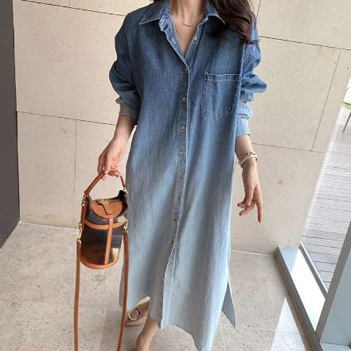 Ombre Denim Dress – Ali Affordable