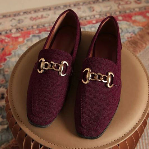 Chain Décor Loafers