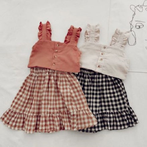 Plaid Skirt Set