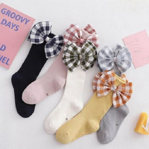 Gingham Bow Socks