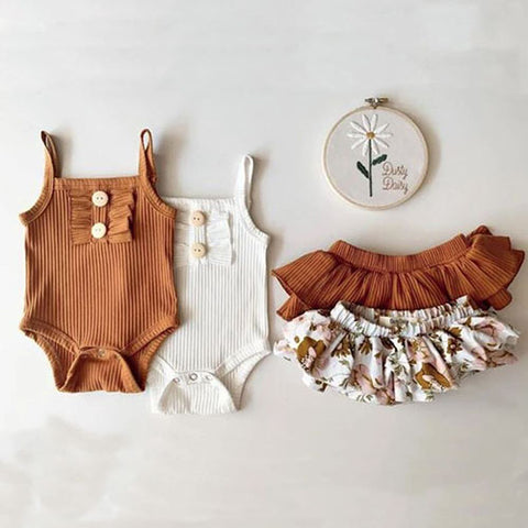 Ribbed Onesie with Bloomers
