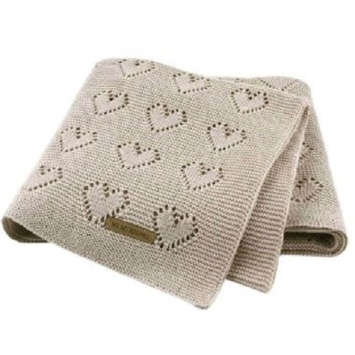 Heart Knit Blanket