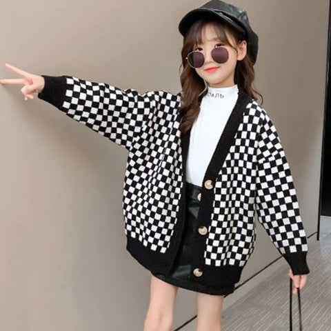 Checkered Cardigan