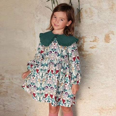  Toddler Girls Floral Print Dress