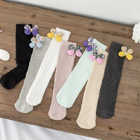 Ribbed Floral Socks