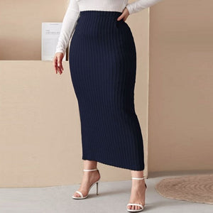 Plus Knit Pencil Skirt