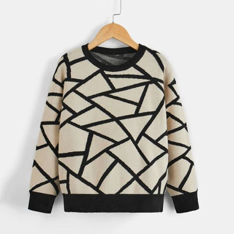 Boys Geometric Pattern Sweater