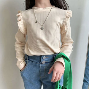 Ribbed Ruffle Top