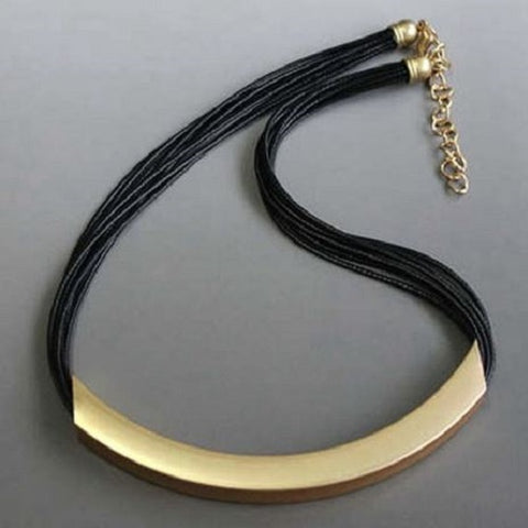 Metal/Leather Necklace