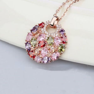 Color Crystal Necklace
