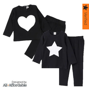 Ribbed Heart/Star Pajama
