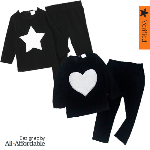 Velour Heart/Star Pajama